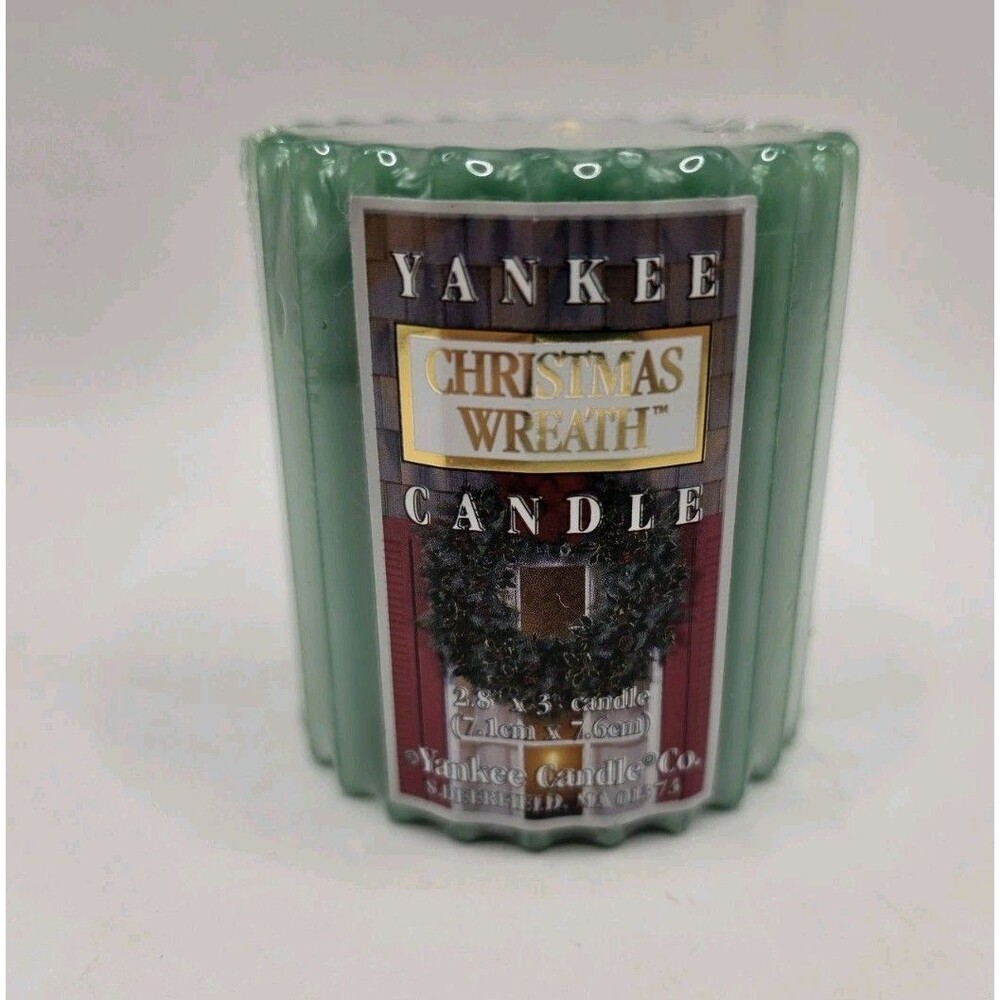 Yankee Candle Christmas Wreath 2x3" Retired NEW